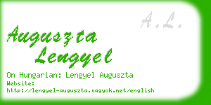 auguszta lengyel business card